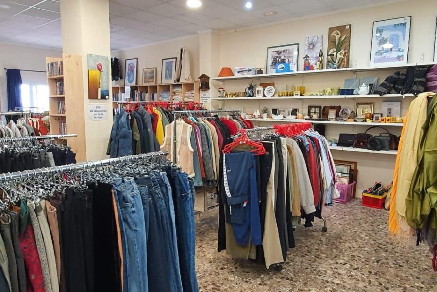 picture of inside HELP charity shop