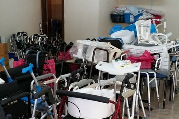 photo of equipment, wheelchairs, walkers etc