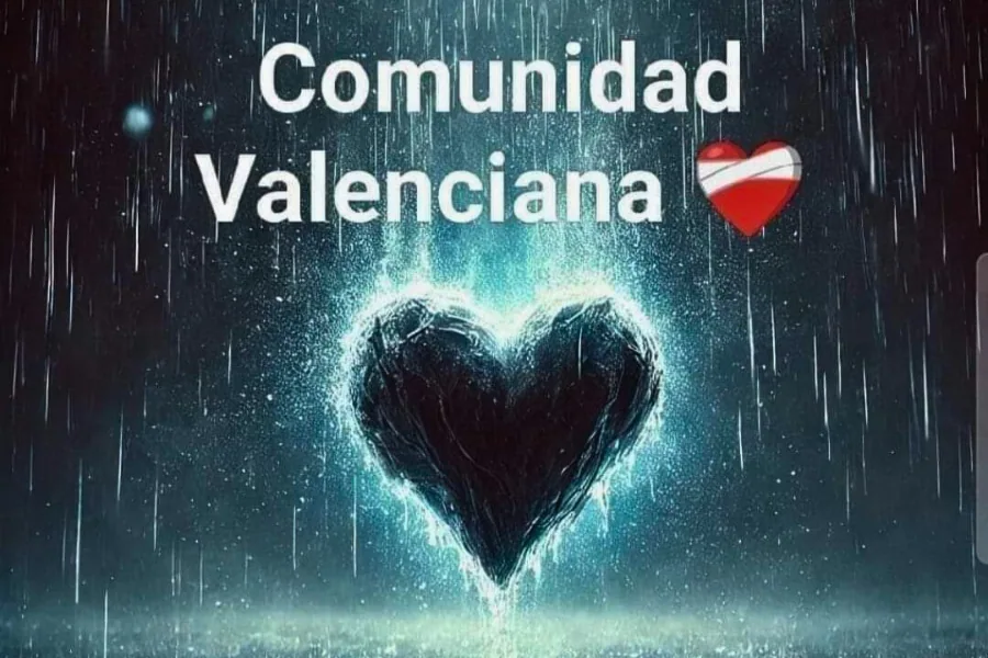 a dark heart in the rain with title Comunidad Valenciana